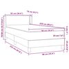 vidaXL Boxspring met matras fluweel lichtgrijs 90x220 cm