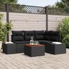 vidaXL Tuin Sofa Set 5 pcs Zwart