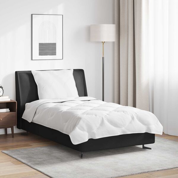 vidaXL Dekbed Set met kussen 2 pcs Wit Microfibre