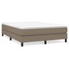 vidaXL Boxspring met matras stof taupe 160x200 cm