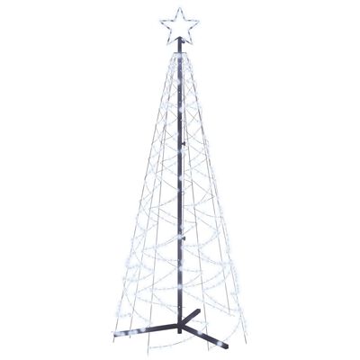 vidaXL Kegelkerstboom 200 LED's 70x180 cm koudwit