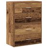 vidaXL Kasten met 4 lades 2 st 60x31x40cm bewerkt hout oud houtkleurig