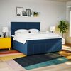 vidaXL Boxspring met matras stof blauw 180x200 cm