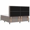vidaXL Boxspring bed met matras met hoofdeinde Taupe 180 x 200 cm Stof