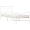 vidaXL Bedframe met hoofd- en voeteneinde metaal wit 80x200 cm