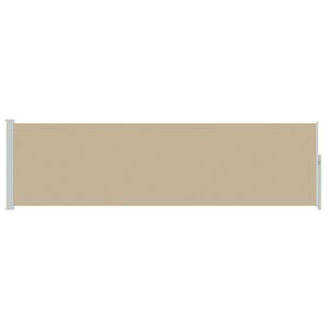 vidaXL Uittrekbaar Zijscherm Rechthoekig 120 x 300 cm Polyester Beige