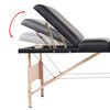 vidaXL Massagetafel- en krukset inklapbaar 3 zones 10 cm dik wit