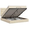 vidaXL Ottoman bed met matras Cr&egrave;mekleurig 180 x 200 cm Stof