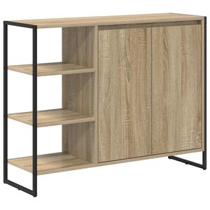 vidaXL Bijzetkast Sonoma 96.5 x 30 x 75 cm Bewerkt hout