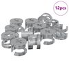 vidaXL Cam Lock Moeren 12 st Zilver 15 x 11,5 mm Metaal