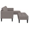 vidaXL Bankstel met kussen 2 pcs Taupe Polyester