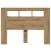 vidaXL Hoofdeinde met LED 140x18,5x103,5 cm hout artisanaal eikenkleur