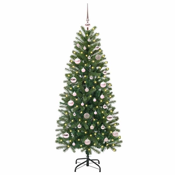 vidaXL Kunstkerstboom met 150 LED met standaard Groen 150 cm PE en PVC