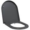 vidaXL Snelle Ontgrendel Toiletzitting Antraciet 46.2 x 36 x 4.3 cm