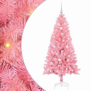 vidaXL Kerstboom met 150 LED met standaard Roze 150 cm PVC