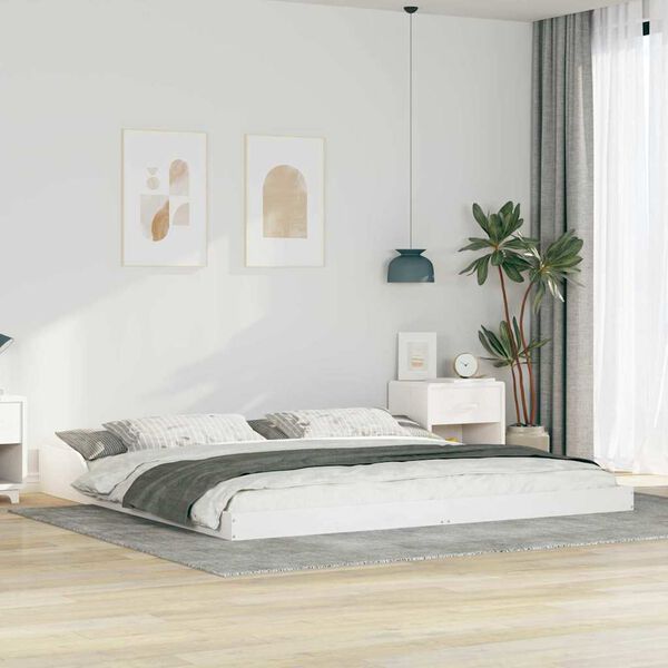 vidaXL Bedframe Wit 180 x 210 cm Massief grenenhout