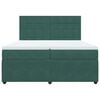 vidaXL Boxspring met matras fluweel donkergroen 200x200 cm