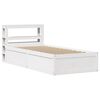 vidaXL Bedframe met hoofdbord massief grenenhout wit 90x190 cm