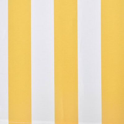 vidaXL Luifel uitschuifbaar 300 cm geel en wit