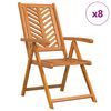 vidaXL Tuinstoel 8 st Bruin Massief Acaciahout