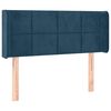 vidaXL Hoofdbord met randen 83x16x78/88 cm fluweel donkerblauw