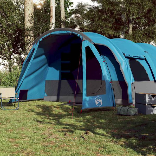 vidaXL Tunneltent voor gezin 8-persoons waterdicht blauw