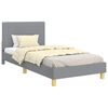 vidaXL Bedframe voor kinderen met hoofdbord Lichtgrijs 90 x 190 cm