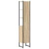 vidaXL Badkamerkast met plank Sonoma 33 x 33 x 185,5 cm Bewerkt hout