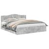 vidaXL Bedframe met lade Beton Grijs 200 x 200 cm Ingenieurshout