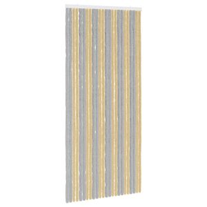 vidaXL Insecten Gordijn Chenille Grijs en Beige 100 x 220 cm 100% PP