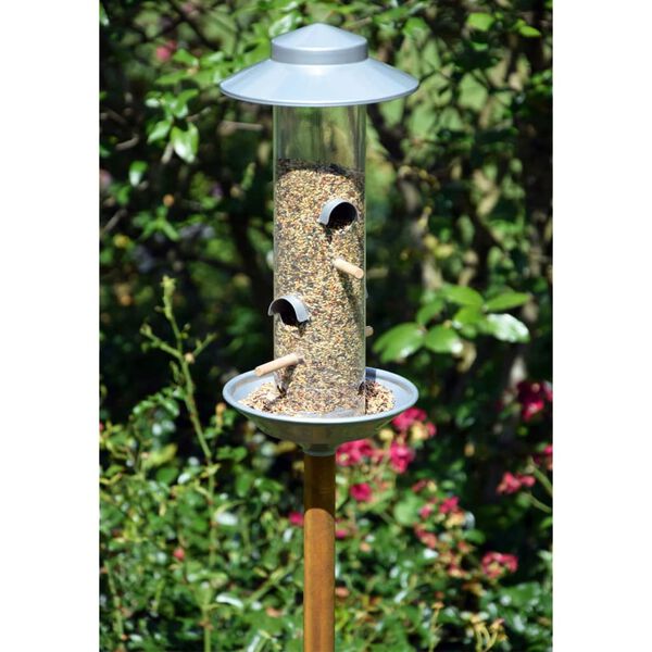 dobar Vogelvoeder met standaard zilverkleurig