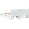 vidaXL Bedframe met hoofdeinde zonder matras 160x200 cm wit