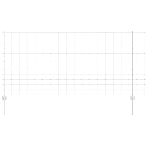 vidaXL Hek met Paal Zilver 1,2 x 25 m Staal