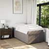 vidaXL Boxspring met matras stof taupe 90x190 cm
