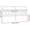 vidaXL Vervangend hoofdbord 160 cm metaal wit