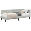 vidaXL Hoekbedframe met Matras 2 st Lichtgrijs 80 x 200 cm Fluweel
