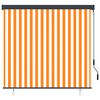 vidaXL Rolgordijn voor buiten 160x250 cm wit en oranje