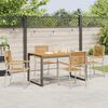 vidaXL Tuin Eetset 5 pcs Beige 140 x 80 x 75 cm poly rattan
