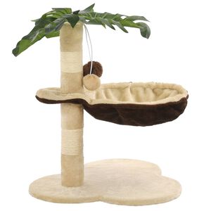 vidaXL Kattenkrabpaal met sisal krabpaal 50 cm beige en bruin