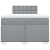 vidaXL Boxspring met matras stof lichtgrijs 120x190 cm