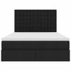 vidaXL Opbergbed met LED met matras Zwart 140 x 200 cm Polyester