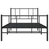vidaXL Bedframe met hoofd- en voeteneinde metaal zwart 100x190 cm