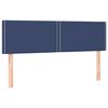 vidaXL Boxspring met matras stof blauw 140x200 cm