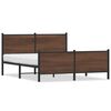 vidaXL Bedframe zonder matras metaal bruin eikenkleurig 160x200 cm