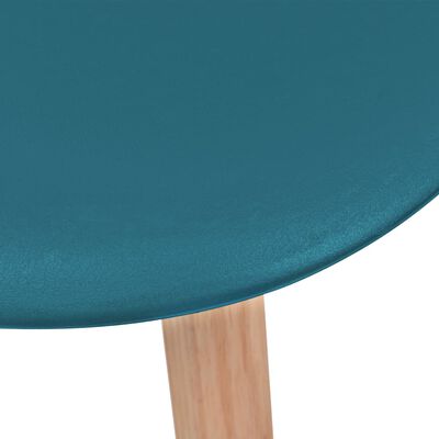 vidaXL Eetkamerstoelen 6 st kunststof turquoise