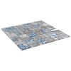 vidaXL Moza&iuml;ektegels 22 st 30x30 cm glas grijs en blauw