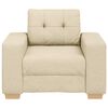 vidaXL Fauteuil Cr&egrave;me 100x78x80 cm Stof