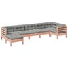 vidaXL 7-delige Loungeset met kussens massief douglas vurenhout