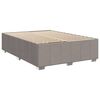 vidaXL Boxspring met matras stof taupe 140x190 cm