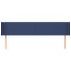 vidaXL Hoofdbord met randen 183x16x78/88 cm stof blauw